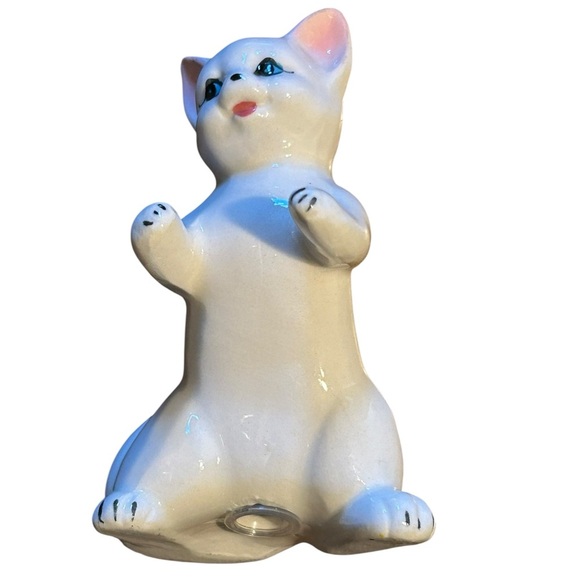 Vintage Pepper Shaker White Cat With Stopper - Picture 4 of 5